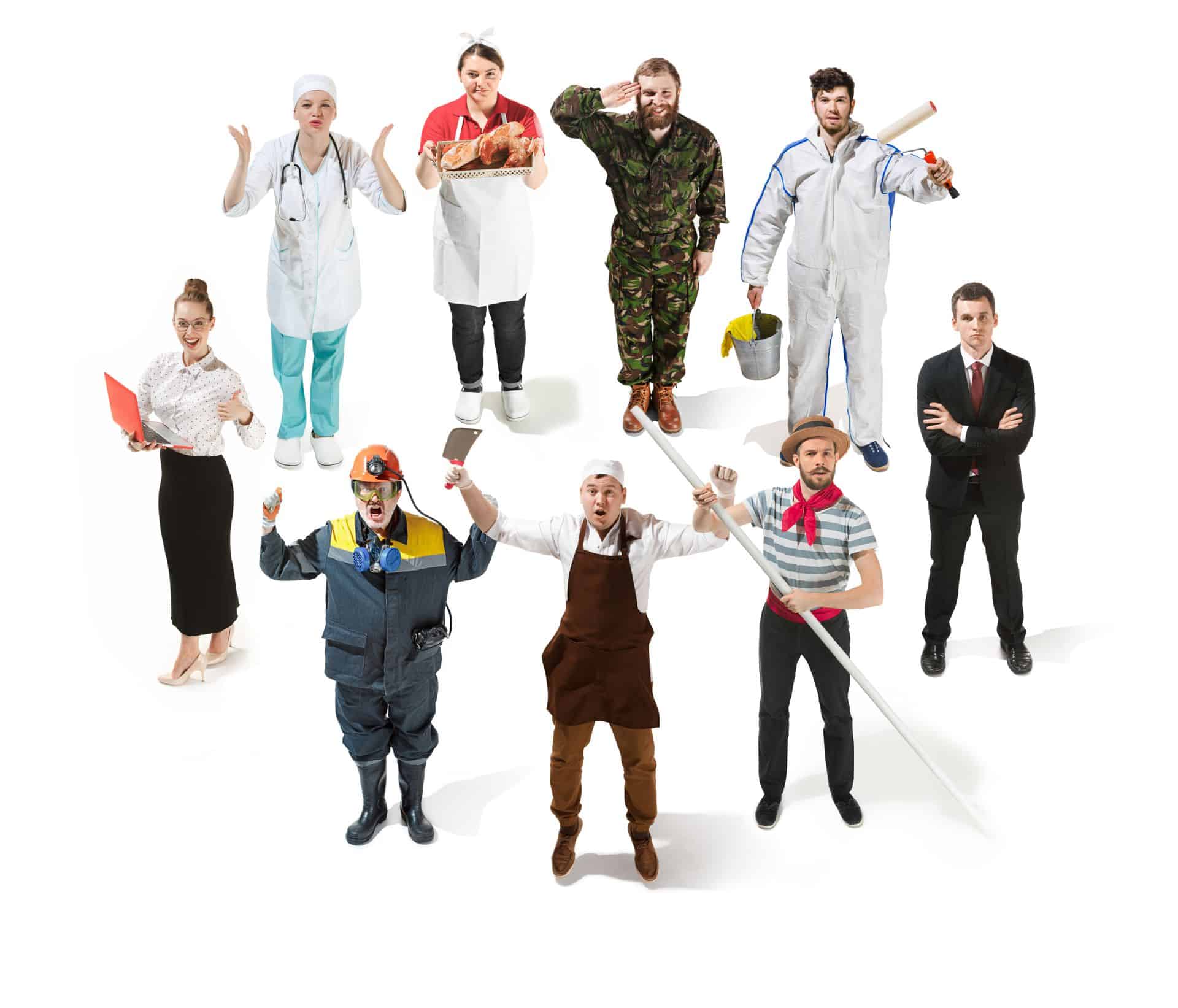 montage about different professions EMCZQYU
